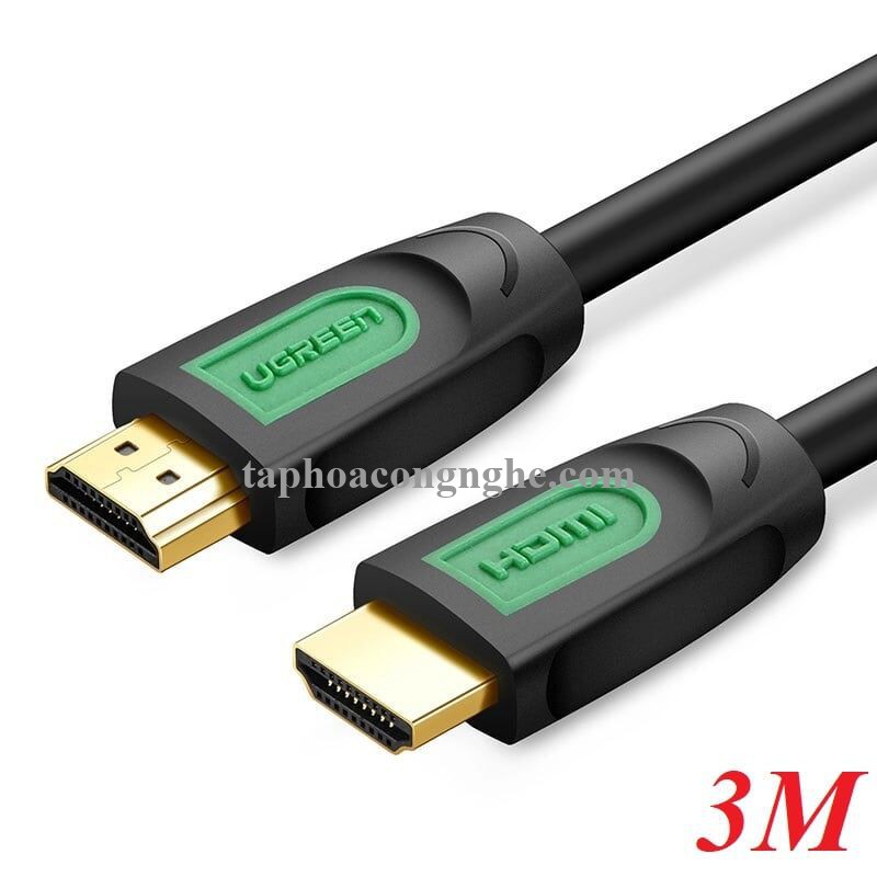 Ugreen 40463 3M màu Đen Cáp tín hiệu HDMI chuẩn 1.4 hỗ trợ phân giải 4K * 2K HD101 30040463